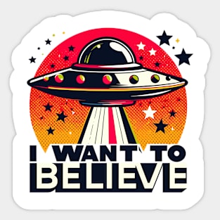 I Want To Leave UFO Sticker